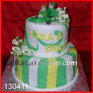 wedding cake hijau
