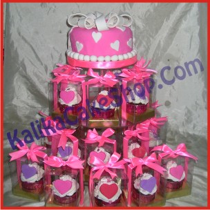 Cup Cakes Set heart