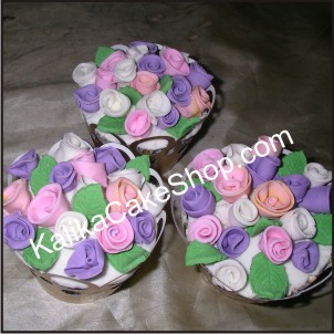 Cup Cakes flower Purple