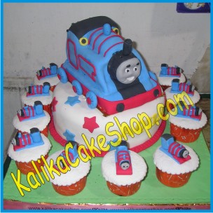Kue Ulang Tahun Thomas & Cup Cakes