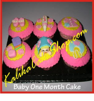 Baby One Month Cup Cakes 6pcs