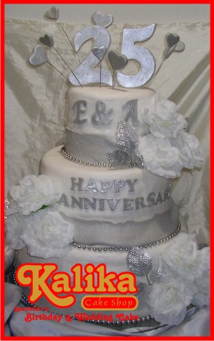 Happy Anniversary 25th cake