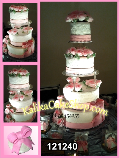 Wedding Cake 4SS Romantic Pink
