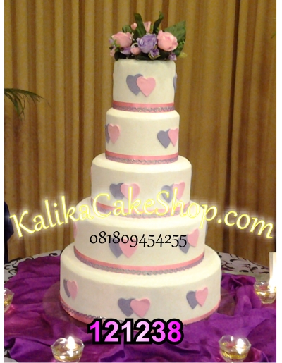 Wedding cake 5SS pink purple
