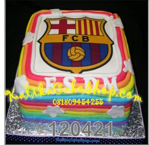 Kue Ulang Tahun Rainbow Cake Barcelona