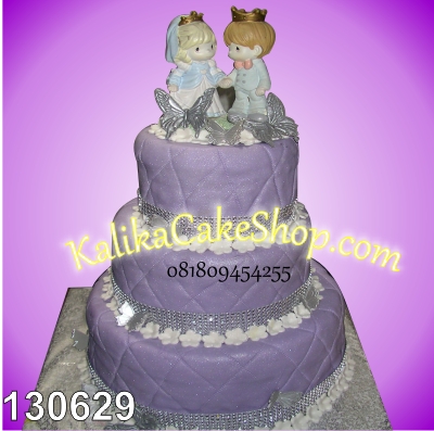 Wedding Cake Ungu Silver 3 SS