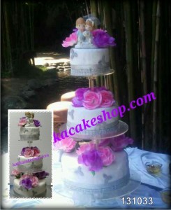 Wedding Cake 3ss Pink Purple