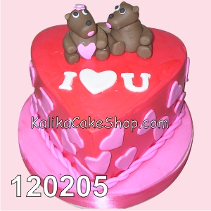 Cake Hati Valentine Panda