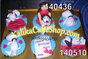 Kue Ulang Tahun set 6 Snoopy