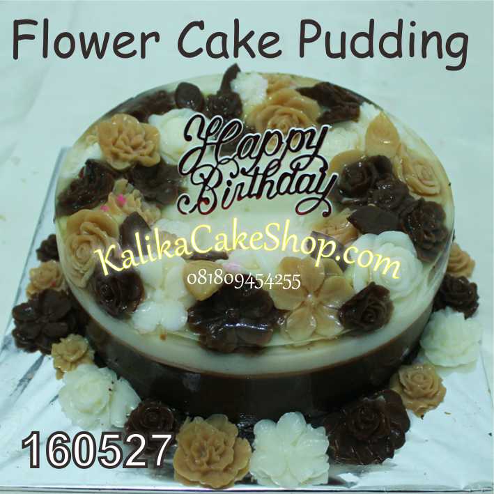 Flower pudding cake coklat