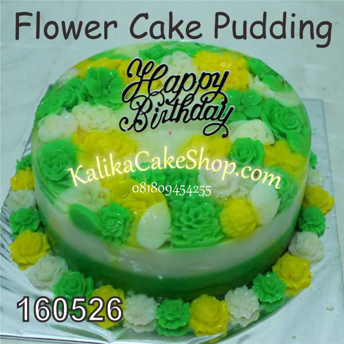 flower cake pudding pandan