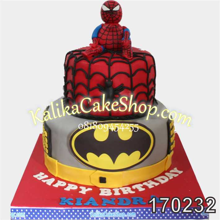 Cake ulang tahun spiderman Kiandra